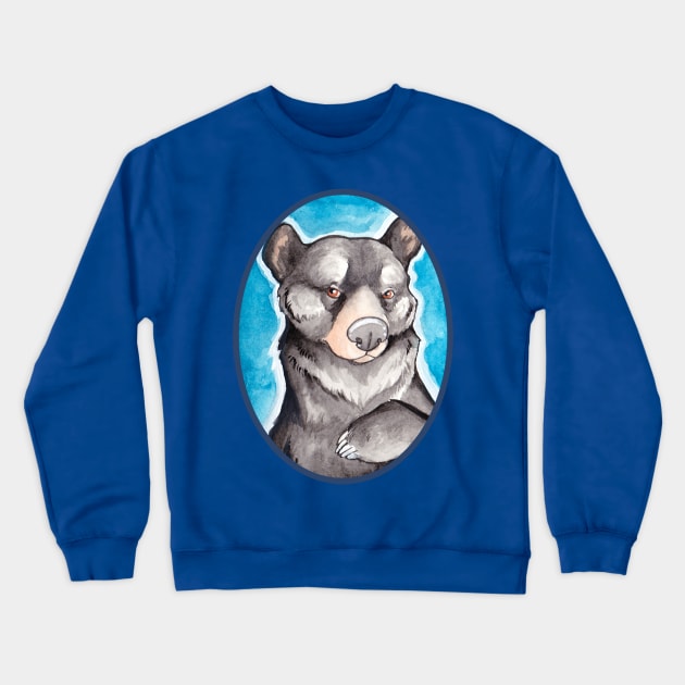 Black Bear Crewneck Sweatshirt by TaksArt